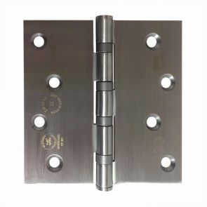 7540 Slimline Butt Hinge - Square Corner - Staggered Hole - Stainless Steel - Satin Polished  102 x 102 x 2.5mm