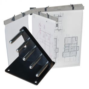 PRO 5-pin wall bracket with 5 A0 planholders